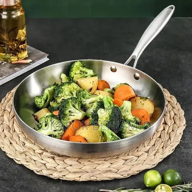 Stainless Steel Uncoated Nonstick Frypan 26cm - 1