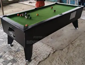 4ft x 7ft Marble Top Coin-Operated Snooker Board with 2 Cues
