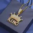 KING Crown Cikakken-Lu'u-lu'u Karfe Pendant da Sarkara - 4