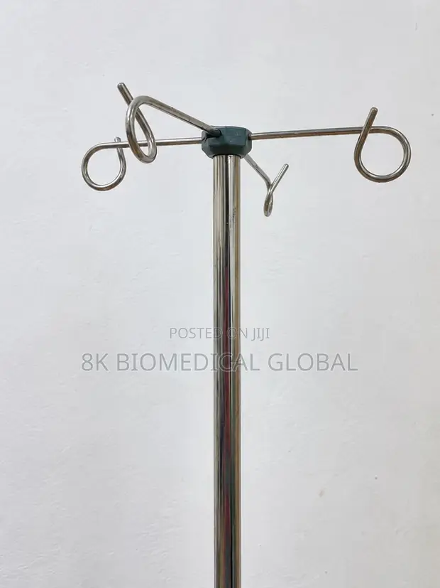 4-Arm Stainless Steel IV Drip Stand - 1