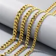 Gold Six-Sided Luxury Chain Bracelet Set - 2