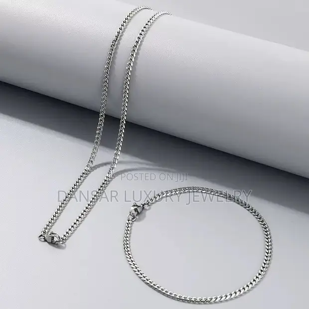 Premium Silver Chain da Bracelet Set - 1