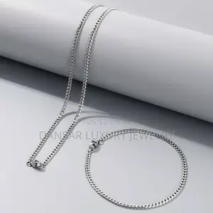 Premium Silver Chain da Bracelet Set