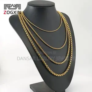 Square Pearl Luxury Chain - 18K Gold Finish