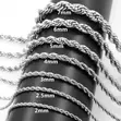 Twist Luxe Unisex Luxury Silver Chain - 3
