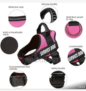 Heavy Duty Dog Harness with Silicone Handle XL