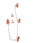 Coral Silver Cufflinks Set for Naija Delta Etibo - 2