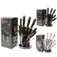 9-Piece Bakin Karfe Na Wuka - Rose Gold Marble Pattern - 1
