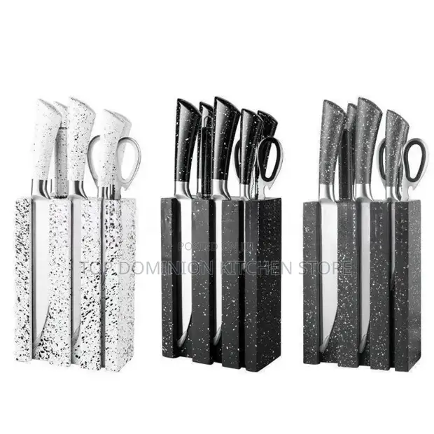 Stainless Steel Marble Kitchen Knife Set (8pcs) - 1