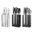 Set Na Wukokin Dafa Abinci Na Bakin Karfe (8pcs) Mai Ruwan Marble - 1