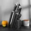 Quality 8pcs Stainless Steel Marble Kitchen Knife Set - 2