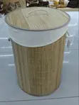 60L Foldable Bamboo Laundry Basket with Lid - 5