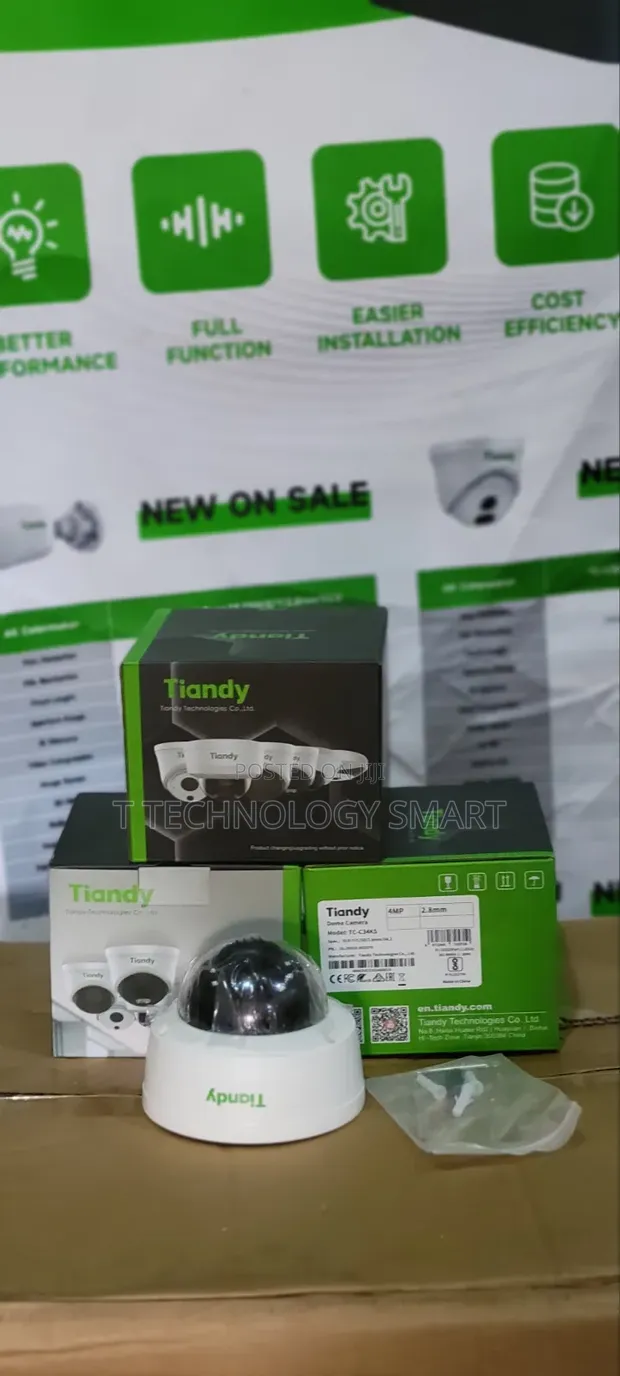 Tiandy TC-C34KS 4MP IP Dome CCTV Camera 2.8mm PoE - 1