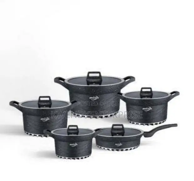 Brocook 10pcs Nonstick Aluminum Cookware Set - 1