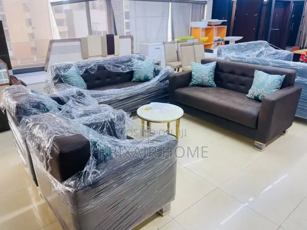 Luxury Dark Brown Sofa Set - 1