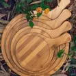 Round Wooden Food Platter / Pizza Plate - 1