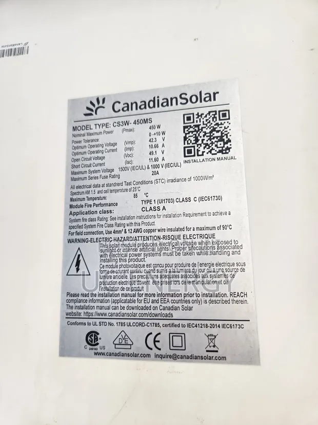 450W Canadian Solar Panel - 1