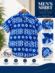 Men's Short-Sleeve Geometric Print Shirt - 1