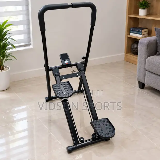 Foldable Stepper Exercise Machine with Handlebar - 1
