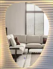 Wall Mounted Mirror with LED Light (50x75cm) - 3