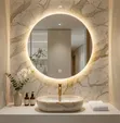 Wall Mounted Mirror with LED Light (50x75cm) - 5