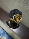 Detailed African Lady Figurine - Gold Draped Statue (17cm) - 3