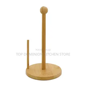 Bamboo Tissue Paper Towel Holder with Base