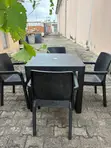 Jerin kujeru da tebur na filastik na waje na lambu - 4 kujeru & tebur - 3