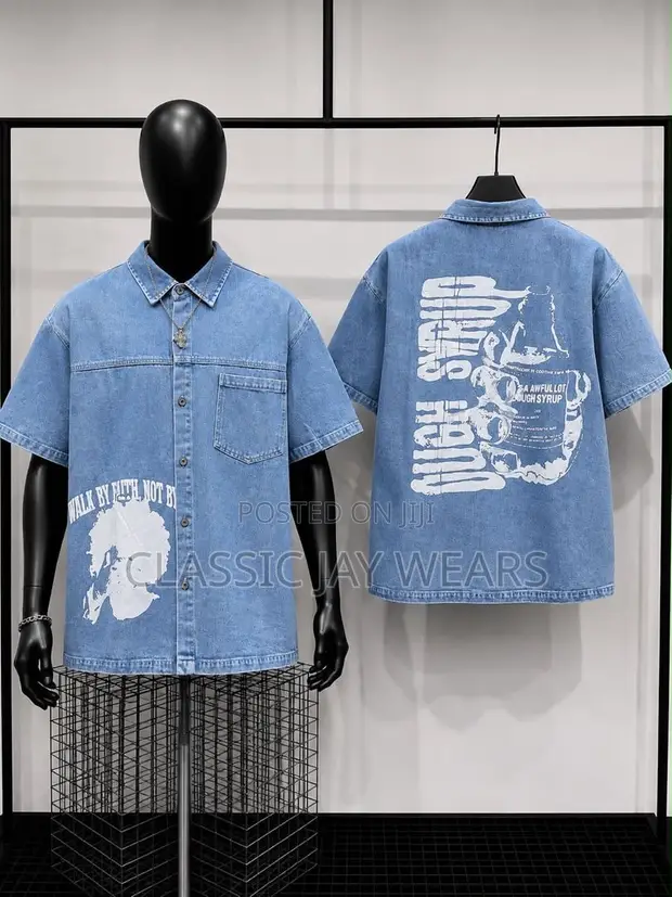 Classic Jay High Quality Short Sleeve Jeans Shirt - 1