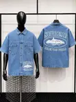 Classic Jay High Quality Short Sleeve Jeans Shirt - 3