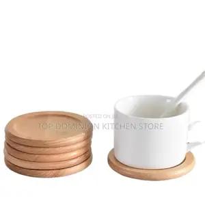 Coasters 6pcs na Bamboo Mai Gyara