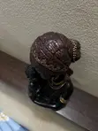 African Woman Carrying Baby Figurine - Home Decor Statue - 4
