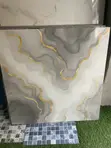White Glossy Porcelain Floor Tiles (60x60 cm) - 2