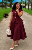 Queens Turkish Corporate Outfits - Classic Skirt & Top Set - 1