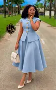Queens Turkish Corporate Outfits - Classic Skirt & Top Set - 2