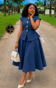 Queens Turkish Corporate Outfits - Classic Skirt & Top Set - 3