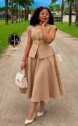 Queens Turkish Corporate Outfits - Classic Skirt & Top Set - 5