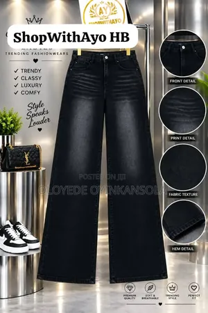 Ready To Wear Baggy Jeans - Black