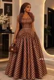 Brand New Women's Long Gown - Classic Brown - 1