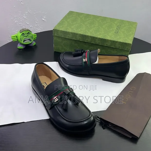 Gucci Premium Luxury Men's Corporate Shoes - Black - 1