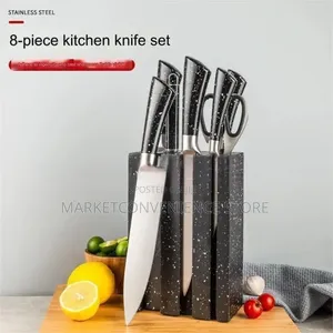 Ingantacciyar Saiti na Wukake 8 na Kitchen na Bakin Karfe da Marmara