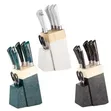 Quality Stainless Steel Kitchen Knife Set with Wooden Block - 2