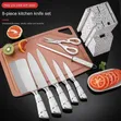 Quality Stainless Steel Kitchen Knife Set with Wooden Block - 4