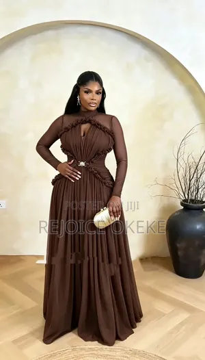 Bella Collection Elegant Pleated Maxi Dress