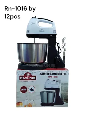 Rashnik 2Litre Super Hand Mixer da Kwalba & Abubuwan Haɗawa - 260W