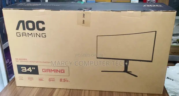 AOC Gaming CU34G3X 34" Curved Ultrawide Monitor - 1