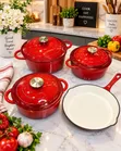 4-Piece Die Cast Iron Pot Set - 4