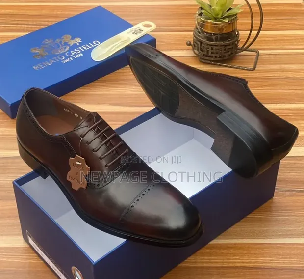Premium Men's Leather Lace-Up Shoes - Turkish Italian Style - 1