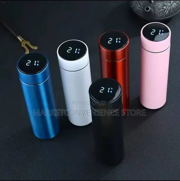 Kwalba ta Thermos ta Stainless Steel da Nuni na Zafin Jiki na LED - 1