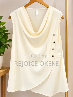 Bella Collection Brown Cowl-Neck Top